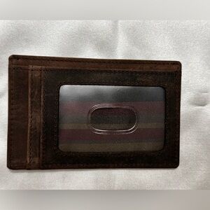 Elegant Brown Leather Card Holder
